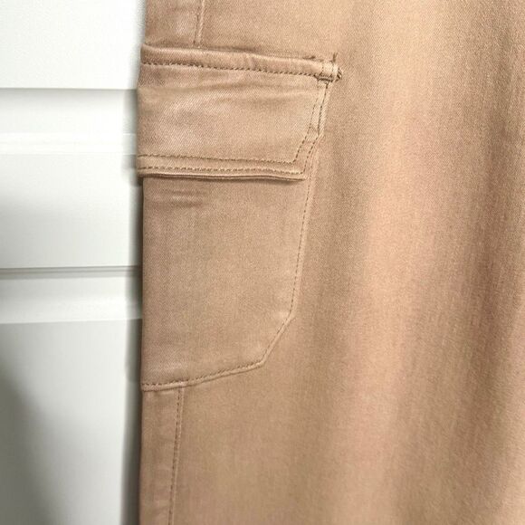 NWT PAIGE Carly Coated High Waist Wide Leg Jeans  Size 25 - Picture 3 of 14
